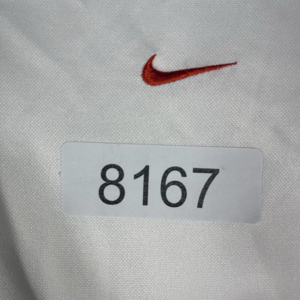 Nike Girls L 12/14 Long Sleeve Athletic Shirt V Neck Stretch White Athletic Fit - Picture 11 of 11